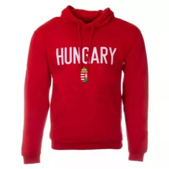 Magyarország pulóver felnőtt kapucnis HUNGARY piros