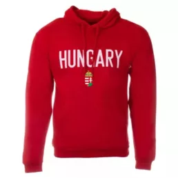 Magyarország pulóver felnőtt kapucnis HUNGARY piros