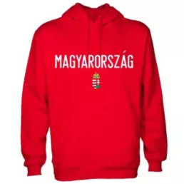 Magyarország pulóver felnőtt kapucnis piros
