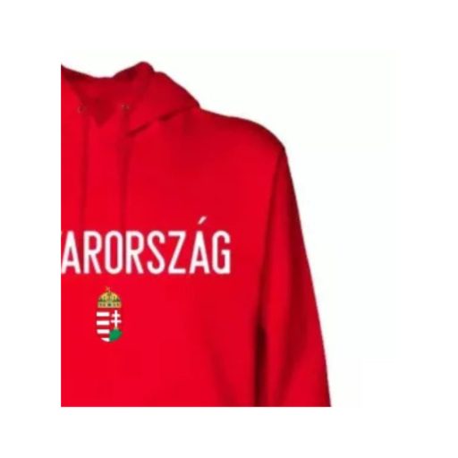 Magyarország pulóver felnőtt kapucnis piros