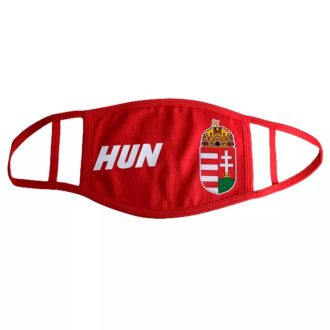 Magyarország maszk Hun és címer Piros