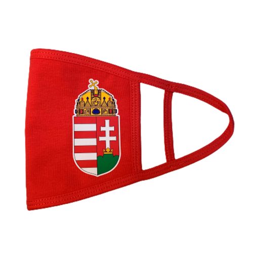 Magyarország maszk Hun és címer Piros