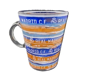 Real Madrid bögre üveg narancs-kék