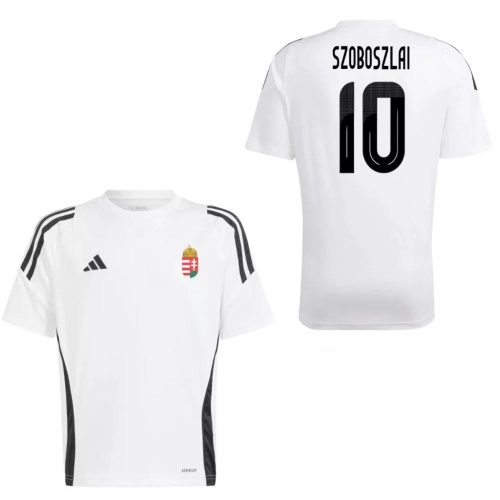 Magyarország mez felső szurkolói Adidas gyerek fehér T24 SZOBOSZLAI 10