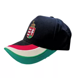   Magyarország baseball sapka fekete trikolor hímzett címerrel
