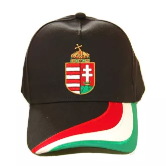   Magyarország baseball sapka fekete trikolor hímzett címerrel