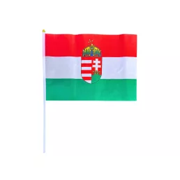 Magyarország zászló címeres pálcás 30x20 cm