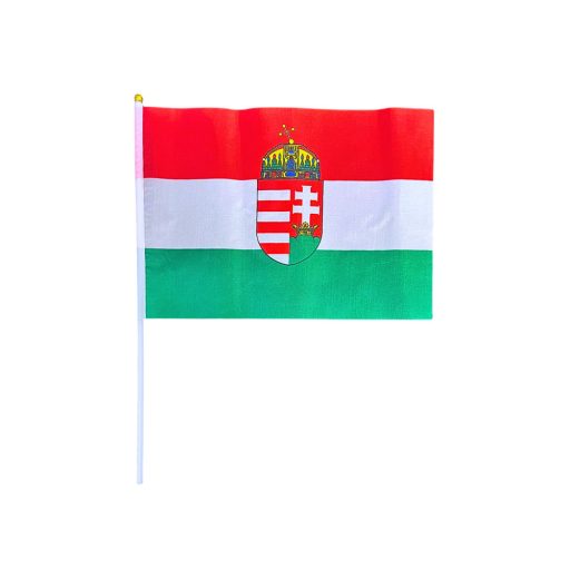 Magyarország zászló címeres pálcás 30x20 cm