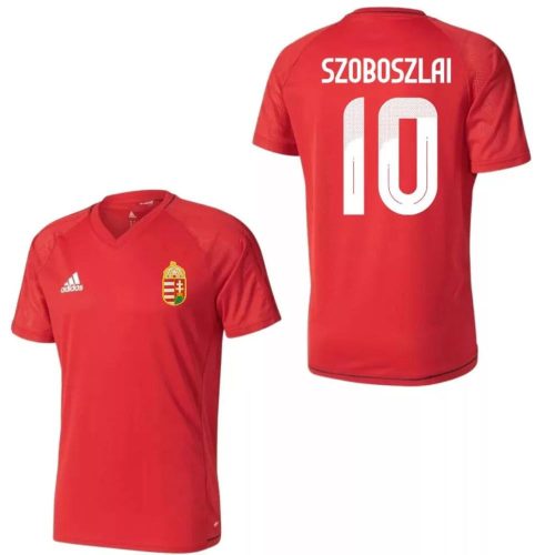 Magyarország mez felső szurkolói SZOBOSZLAI 10 Adidas piros T17 felnőtt