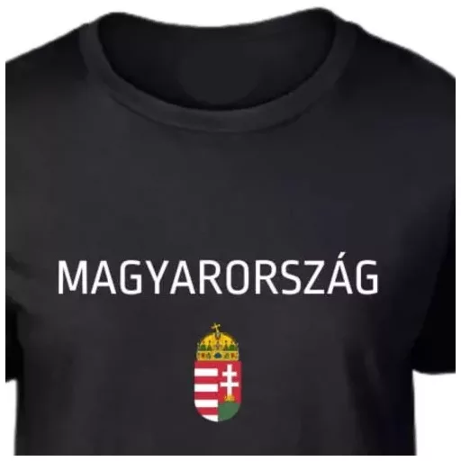 Magyarország póló felnőtt címeres női fekete