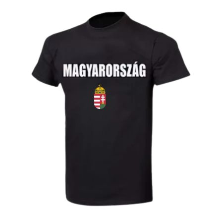 Magyarország póló felnőtt címeres fekete