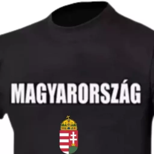 Magyarország póló felnőtt címeres fekete