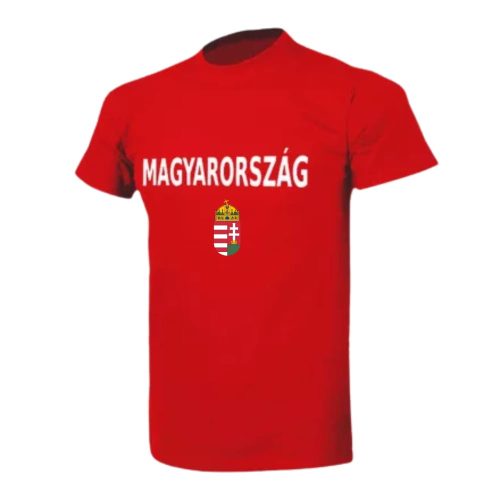 Magyarország póló felnőtt címeres piros