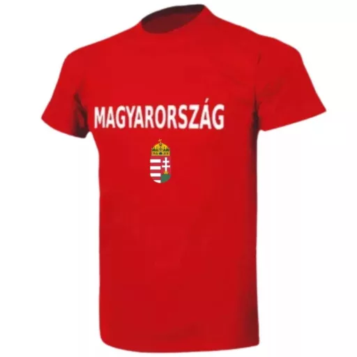 Magyarország póló felnőtt címeres piros