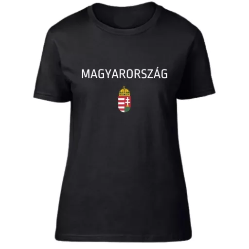 Magyarország póló felnőtt címeres női fekete