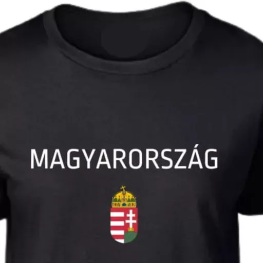 Magyarország póló felnőtt címeres női fekete