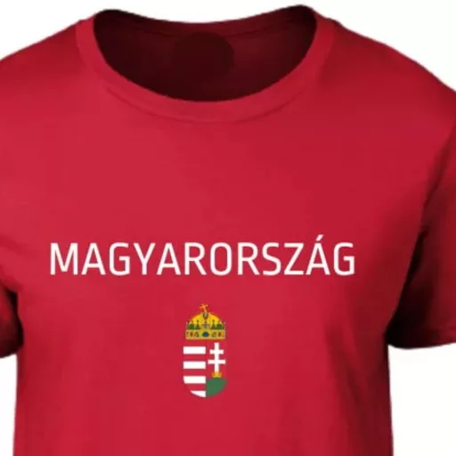 Magyarország póló felnőtt címeres női piros
