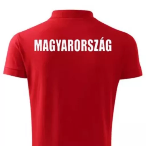 Magyarország póló felnőtt címeres galléros zöld