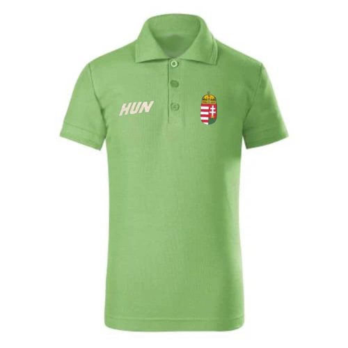Magyarország póló felnőtt címeres galléros zöld