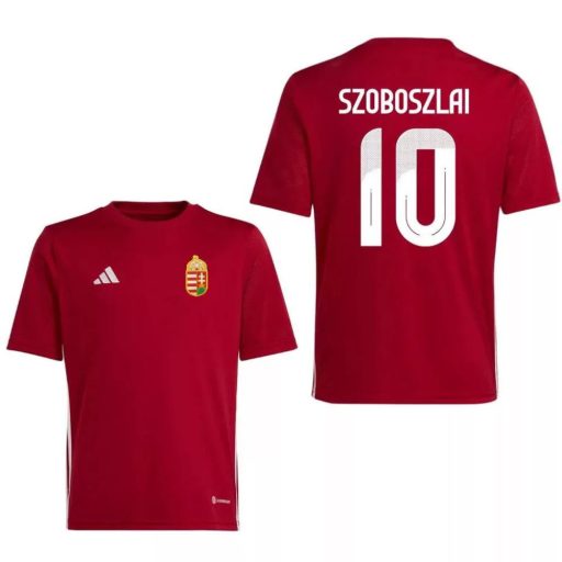 Magyarország mez felső szurkolói Adidas gyerek kerek nyak SZOBOSZLAI 10  Piros