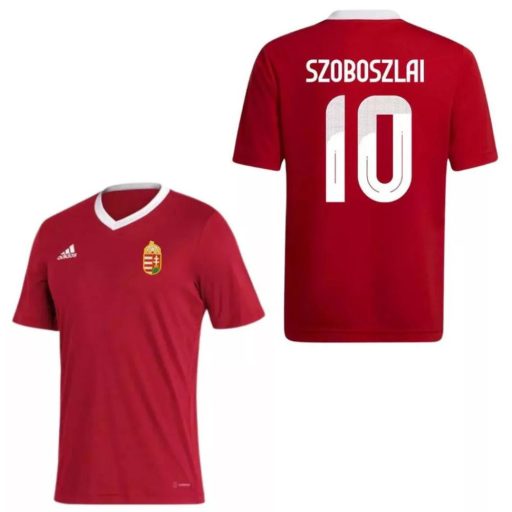 Magyarország mez felső szurkolói Adidas piros gyerek SZOBOSZLAI 10