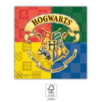  20db 2 rétegű papírszalvéta 33x33cm HARRY POTTER HOGWARTS HOUSES