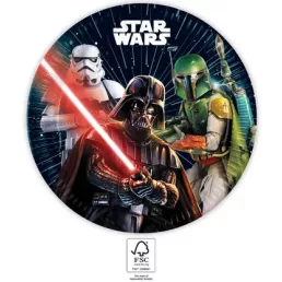 8db papírtányér 23cm STAR WARS GALAXY