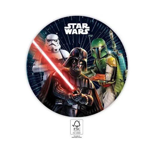 8db papírtányér 23cm STAR WARS GALAXY