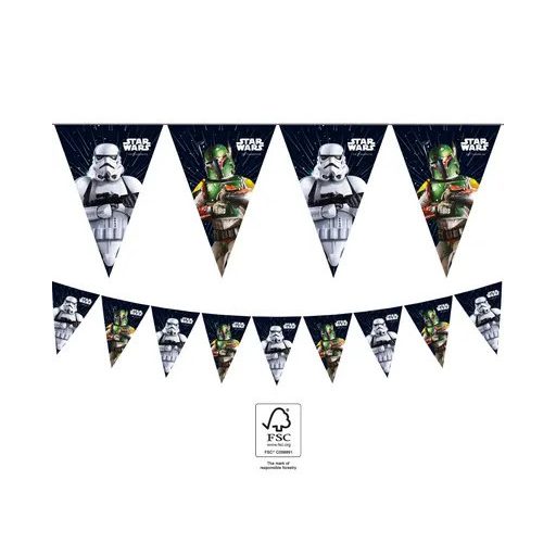 1db papír háromszög zászló STAR WARS GALAXY