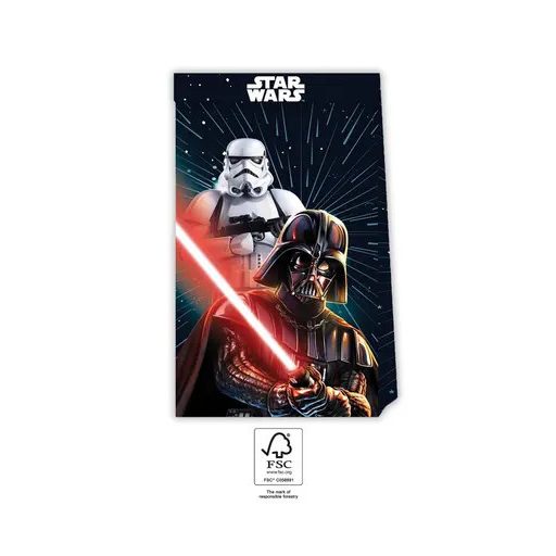 4db papír partytáska STAR WARS GALAXY