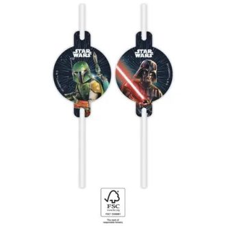 4db Papír szívószál STAR WARS GALAXY