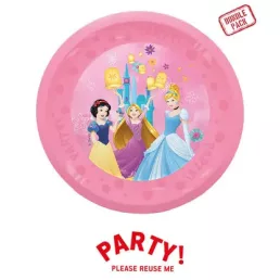   4db újrafelhasználható parti tányér 21 cm-es DISNEY HERCEGNŐK