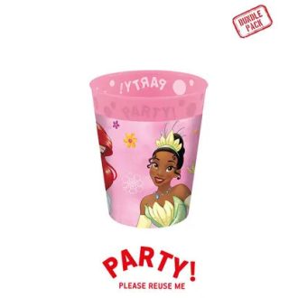   4db újrafelhasználható party pohár 250 ml DISNEY PRINCESS