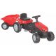Pilsan traktor pedálos trélerrel 07316 piros