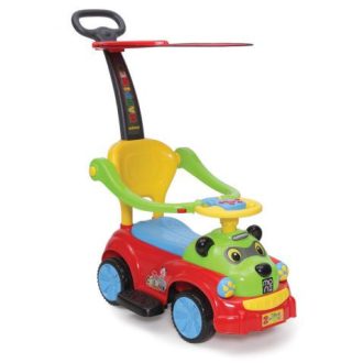 Moni panda bébitaxi napfénytetővel piros