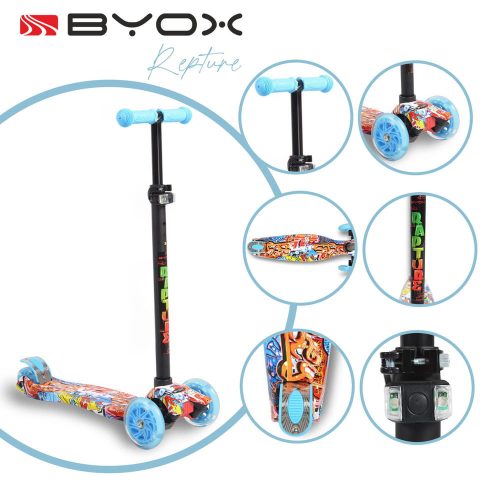 Byox rapture roller elöl dupla kerekes kék