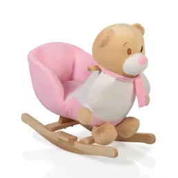 Moni toys hintázó maci 60 cm pink