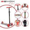 Byox rapture roller elöl dupla kerekes piros