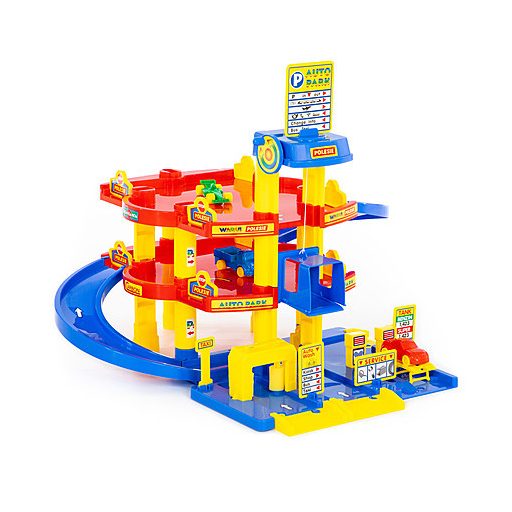 Polesie műanyagjáték parkoló 3 szintes színes