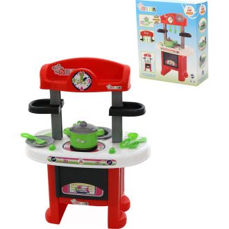 Polesie toys bu-bu konyha hanggal, 58cm, piros