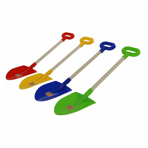 Polesie 51929 kis ásó 60 cm fa nyéllel, vegyes színben