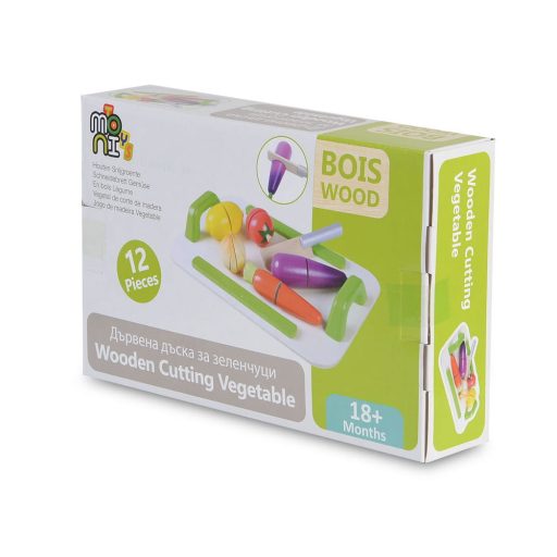 Moni toys fajáték fa szeletelhető zöldség szett