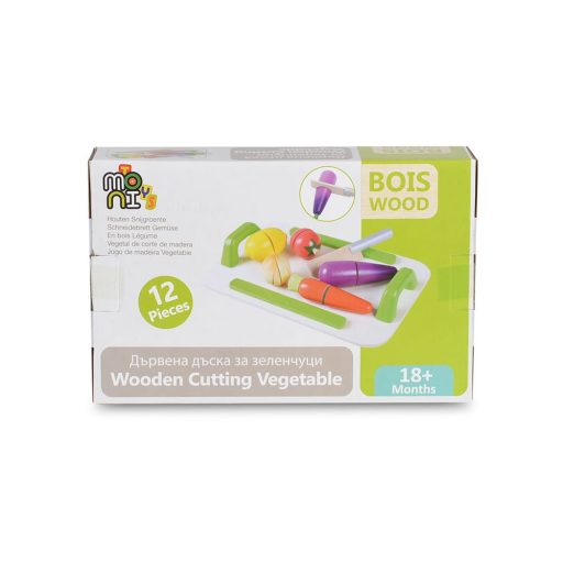 Moni toys fajáték fa szeletelhető zöldség szett