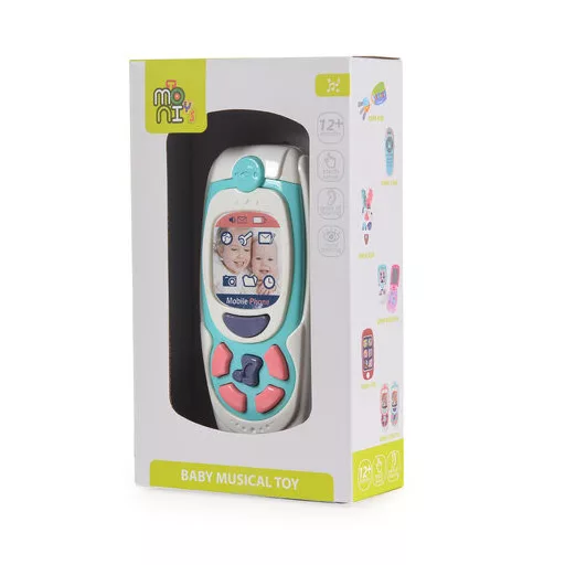 Moni toys műanyag baby telefon kék