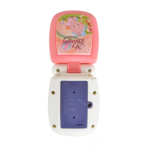 Moni toys műanyag baby kinyitható gombos telefon fehér/pink