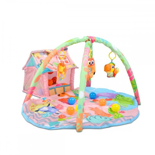 MONI Happy farm játszószőnyeg farm + 30 labda pink