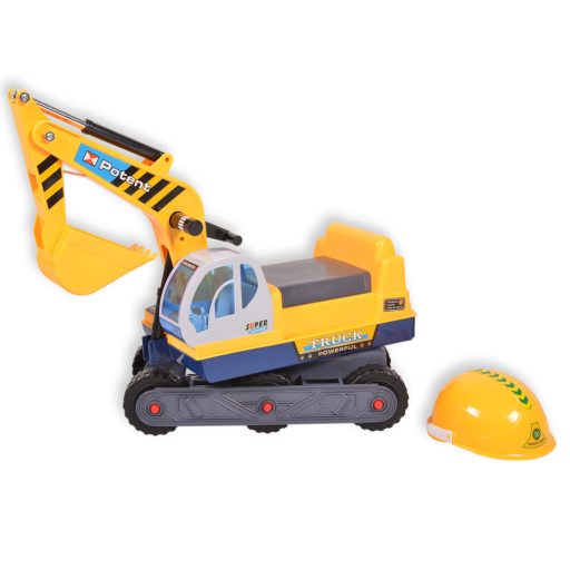 Moni toys excavator ráülős kanalas munkagép sárga