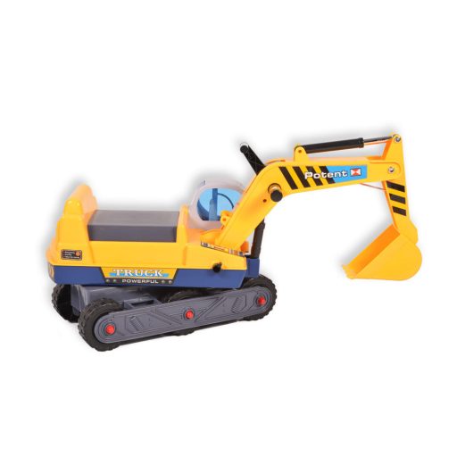 Moni toys excavator ráülős kanalas munkagép sárga