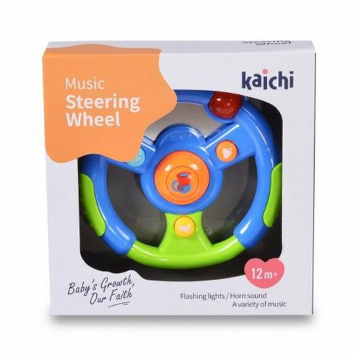 MONI Műanyag zenélő kormány kék/zöld