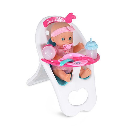 MONI Baba 36 cm-es szett etetőszékkel, tányérral